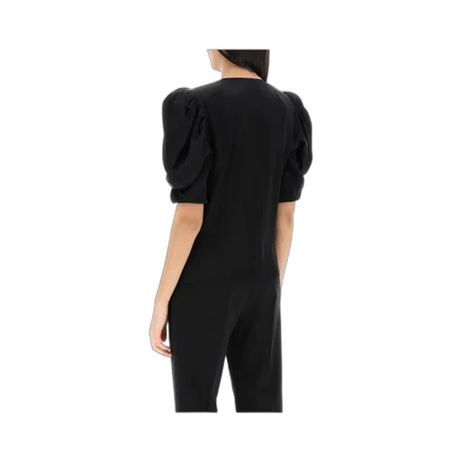 Round-Neck Puff-Sleeved Shirt