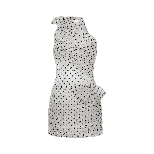 Polka-Dot Organza Mini Dress