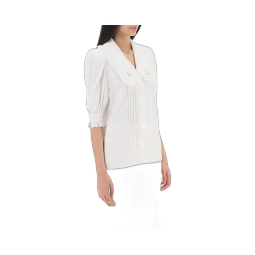 Embroidered-Floral Blouse