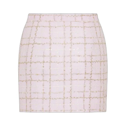 Sequin-Embellished Tweed Mini Skirt