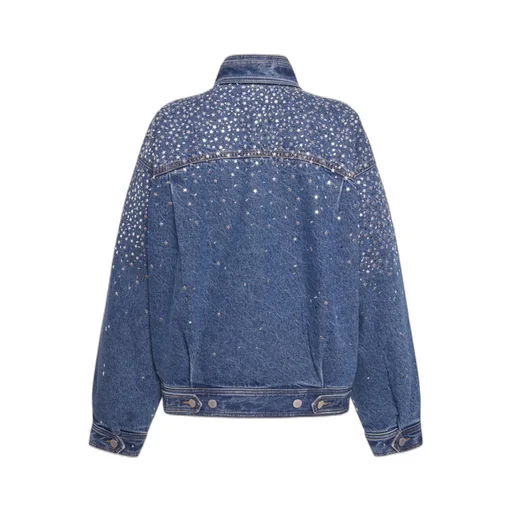 Crystal-Embellished Denim Jacket