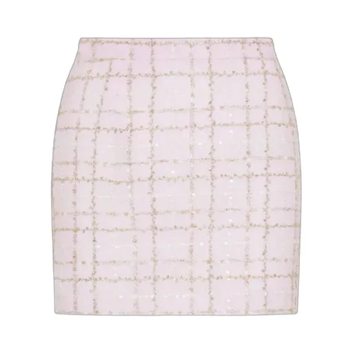 Sequin-Embellished Tweed Mini Skirt