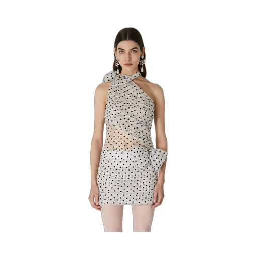 Polka-Dot Organza Mini Dress