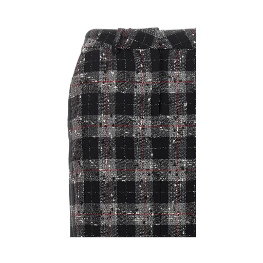 Tartan Check Patterned High-Waisted Maxi Skirt