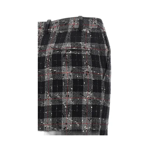 Tartan Check Patterned High-Waisted Maxi Skirt