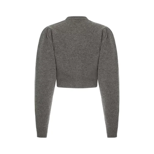 Intarsia-Knit Cropped Cardigan