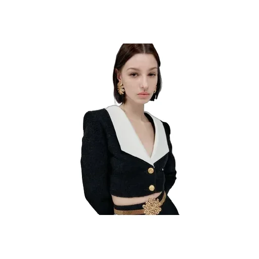 Ruffle-Collar Jacket