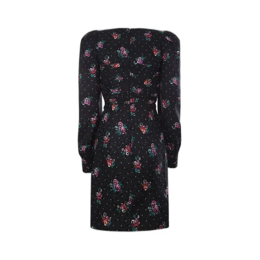 Floral-Printed Ruched Mini Dress