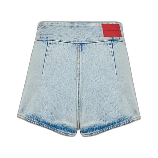 Belted Denim Shorts