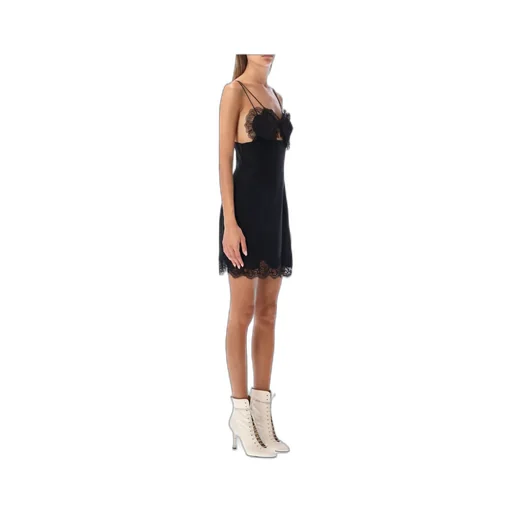 Lace-Trim Mini Dress
