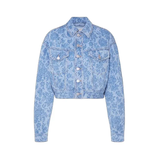 Flower Printed Denim Jacket