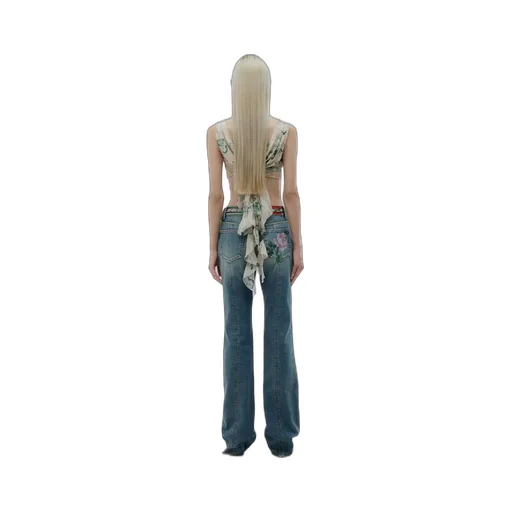 Slim Fitted Flared Denim Jeans