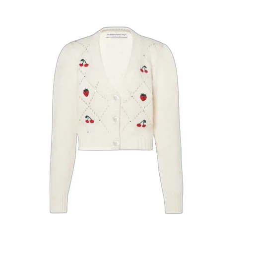 V-Neck Button-Fastening Cardigan
