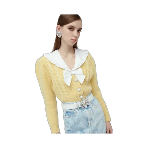 Logo Patch High Waisted Denim Skirt