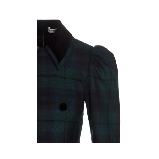 Wool Tartan-Check Mini Dress