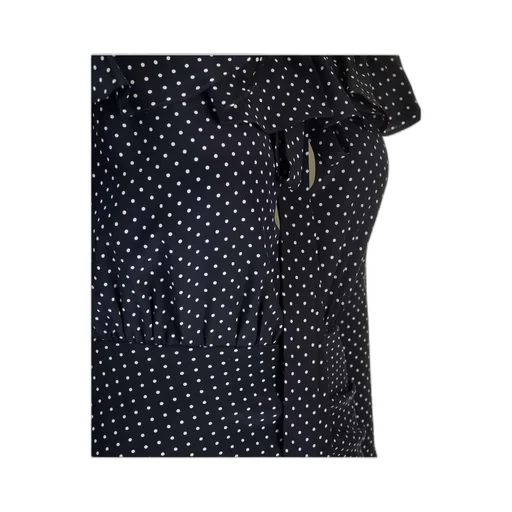 Ruched Polka Dot Printed Dress