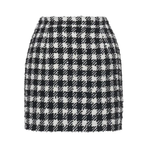 Houndstooth Pattern Mini Skirt