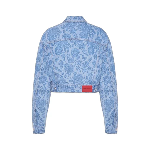 Flower Printed Denim Jacket