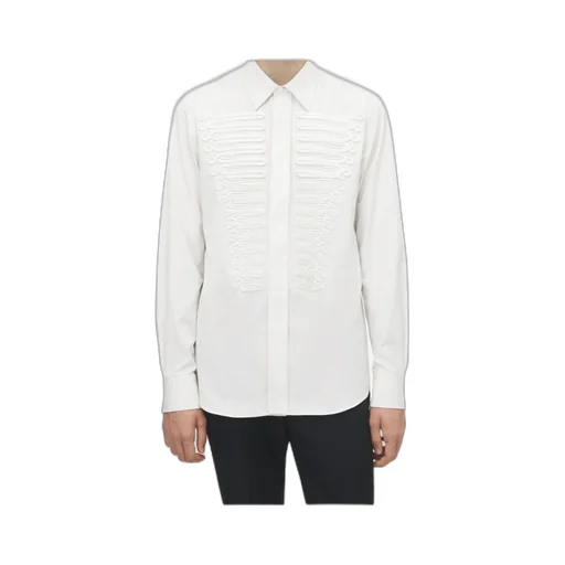 Frogging Detail Poplin Shirt