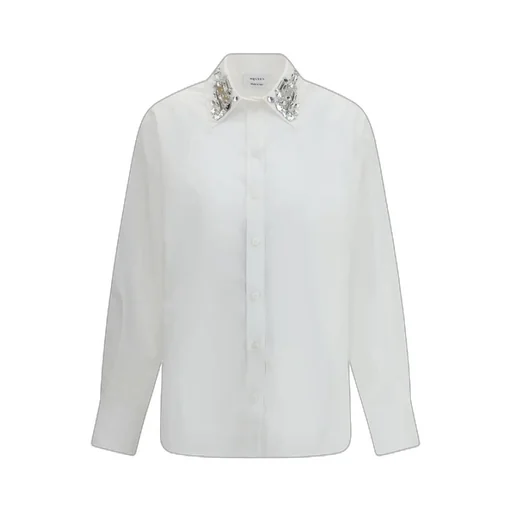 Long Sleeved Embellished Collar Shirt