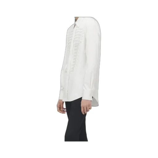 Frogging Detail Poplin Shirt