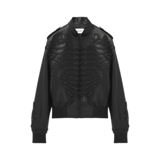 Embroidered Leather Jacket