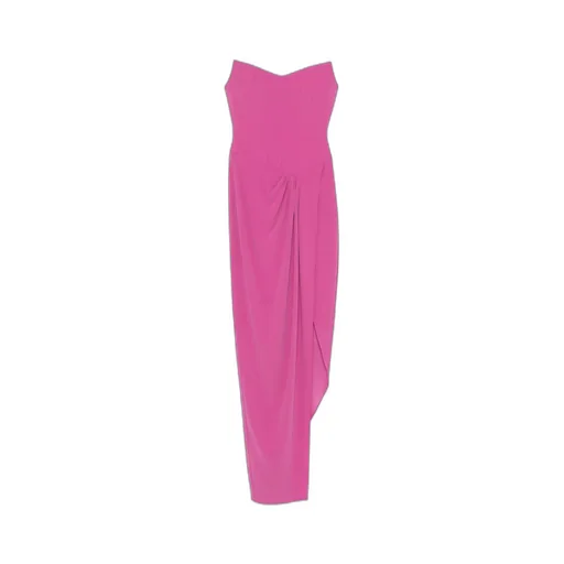 Crepe Corset Extra-Long Dress
