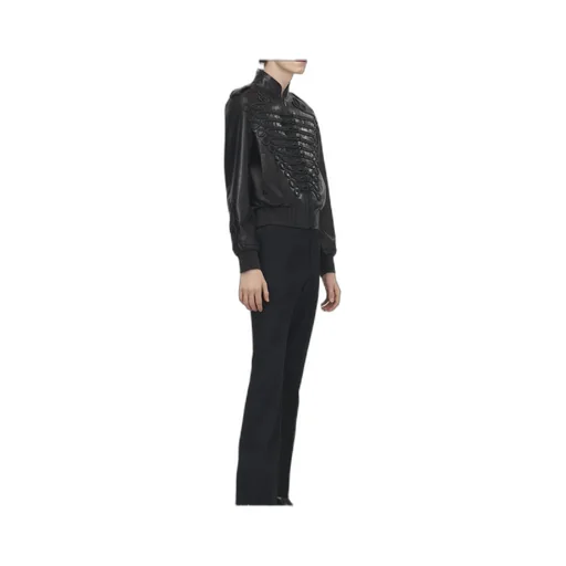 Embroidered Leather Jacket