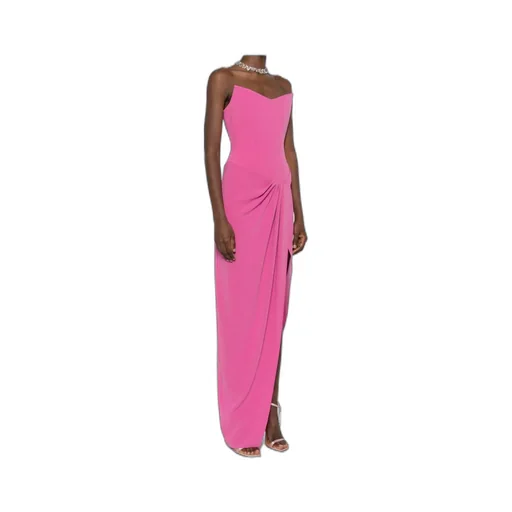 Crepe Corset Extra-Long Dress