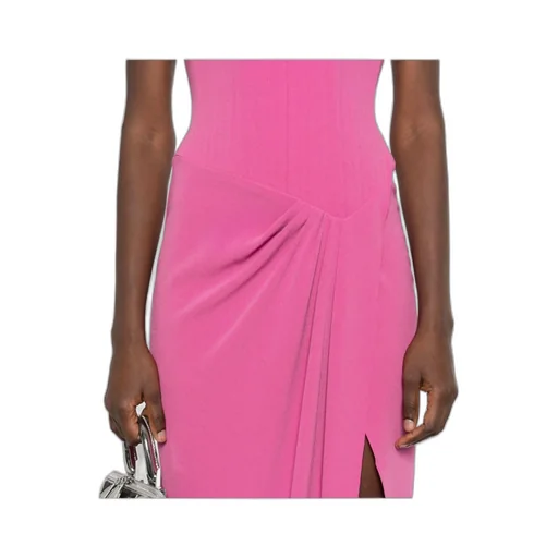 Crepe Corset Extra-Long Dress