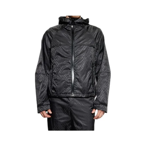 Allover Skull Jacquard Hooded Jacket