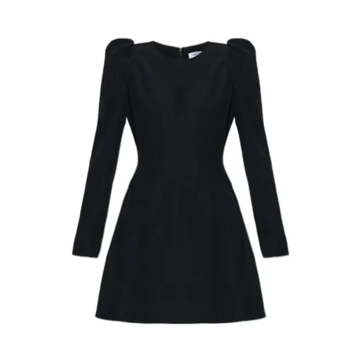 Puff-Sleeved Flared Mini Dress