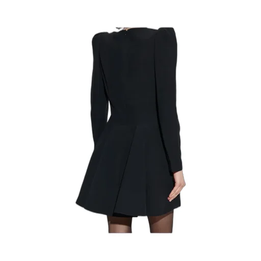 Puff-Sleeved Flared Mini Dress