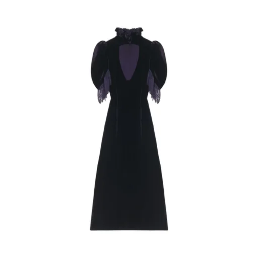 Ruffled Velvet Dress
