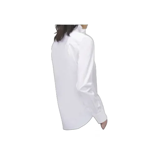 Ruffle Neck Poplin Shirt