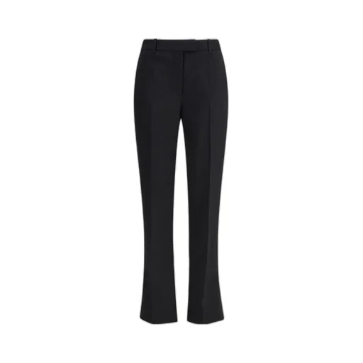 Straight-Leg Pleated Trousers