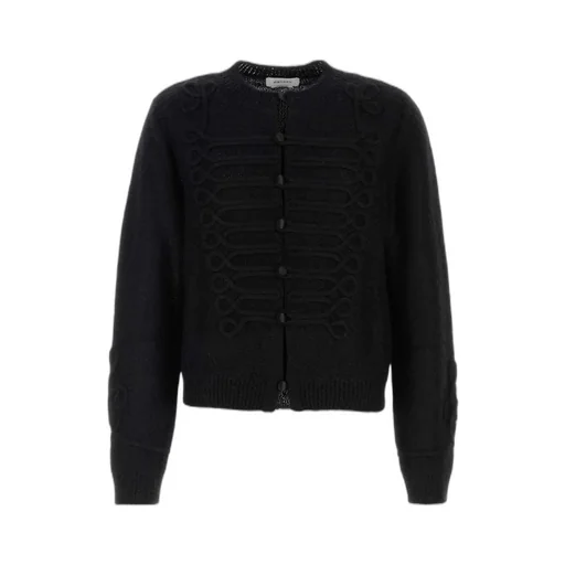Long Sleeved Crewneck Buttoned Cardigan