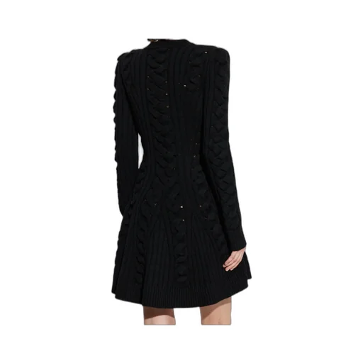 Long Sleeved Knitted Mini Dress