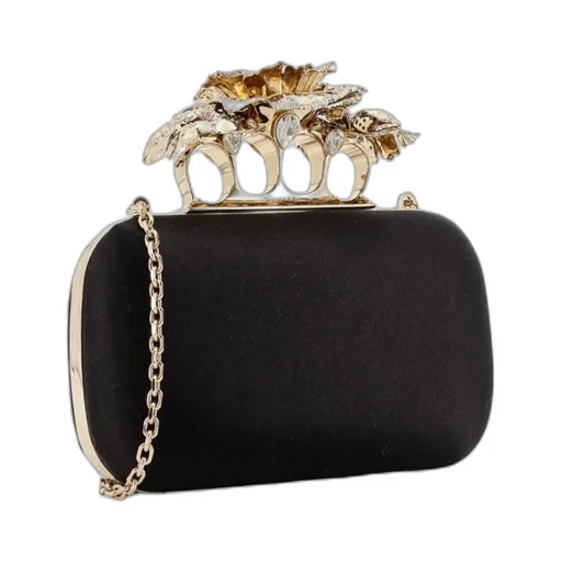 Carnation Knuckle Embellished Clutch Bag