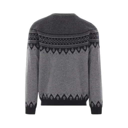 Skull-Motif Wool Sweater