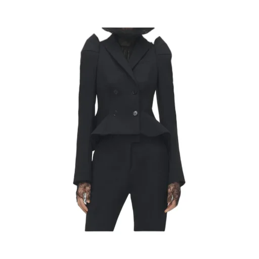 Pinched Shoulder Double Breasted Jacket