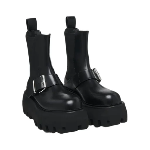 Sofa Buckle Chunky-Sole Boots