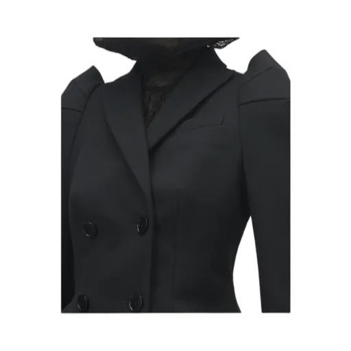 Pinched Shoulder Double Breasted Jacket