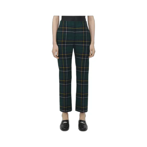 Plaid Wool Trousers