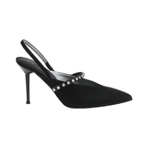 Crystal-Embellished Slingback Pumps