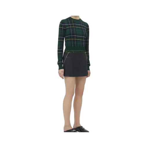 Tartan Ruffled Sweater
