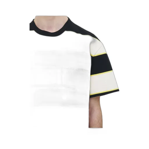 Skull Embroidered Striped T-Shirt