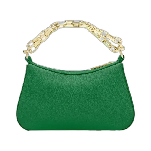 T-Bar Chain-Strap Leather Tote Bag