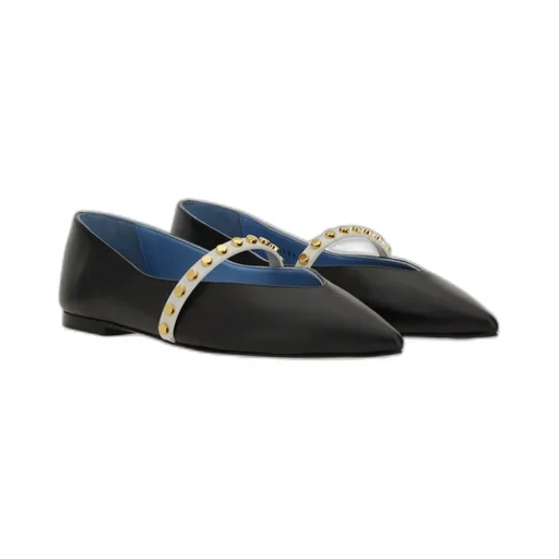 Pointed-Toe Embellished Flats