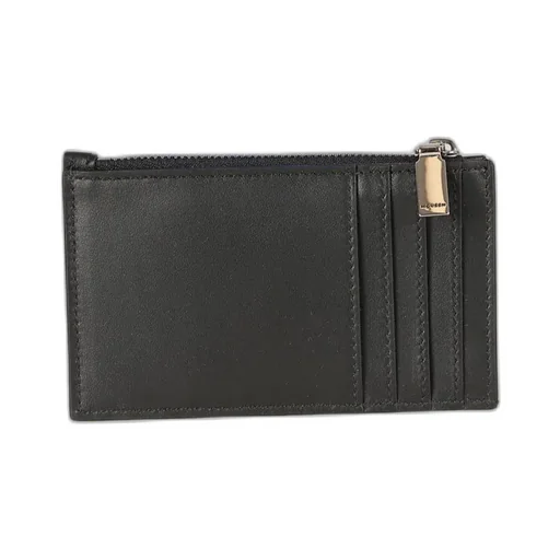 Logo Printed Top Zipped Card Case